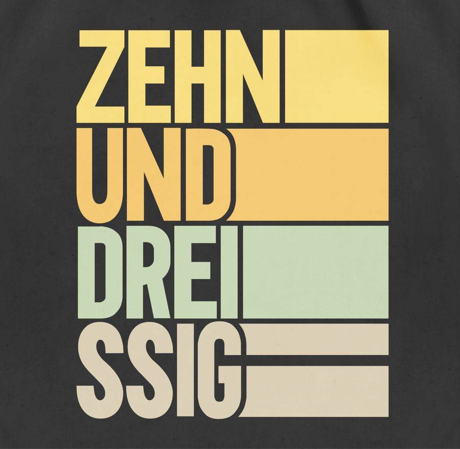 Shirtracer Zehnunddreissig: Tshirt Turnbeutel Shirtracer