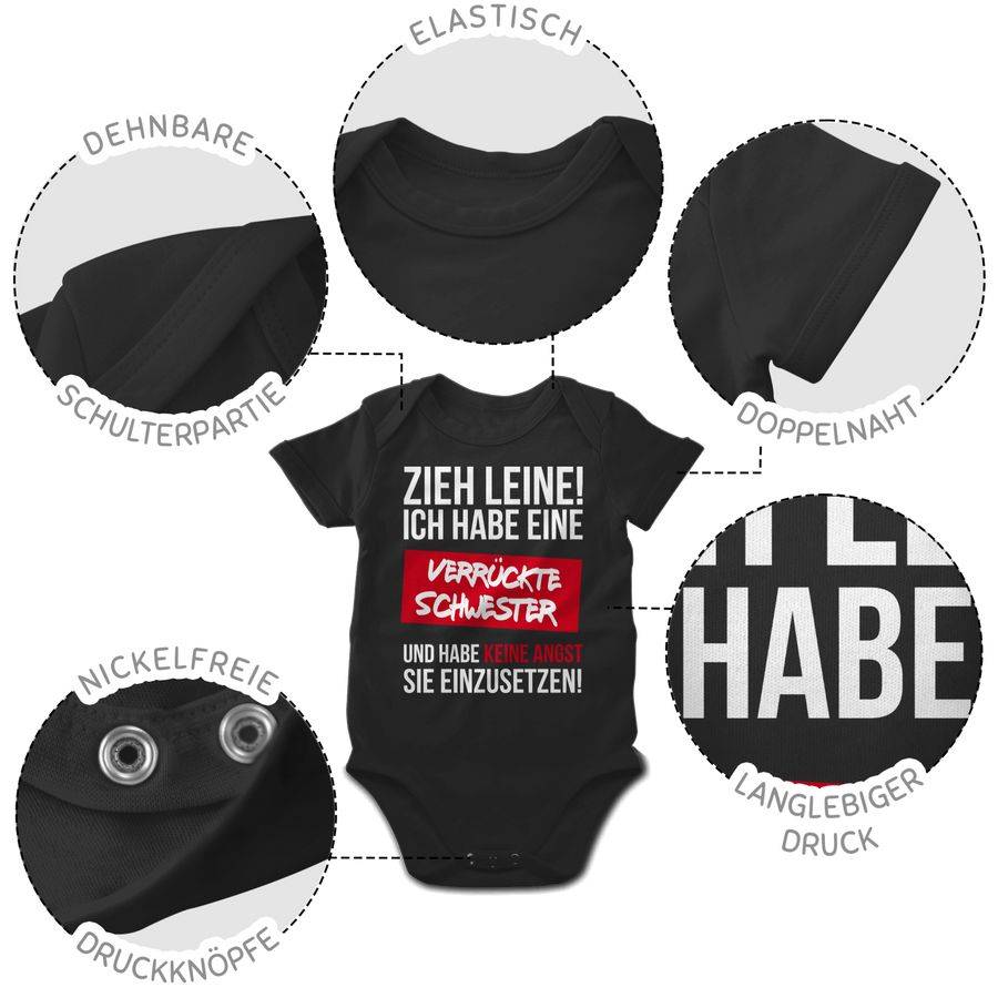 Shirtracer Zieh Leine Ich Habe Eine Verrückte Schwester: Tshirt Rucksack Shirtracer