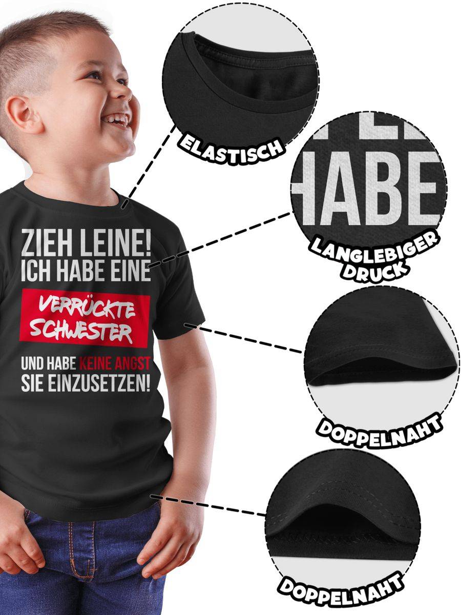 Shirtracer Zieh Leine Ich Habe Eine Verrückte Schwester: Tshirt Rucksack Shirtracer