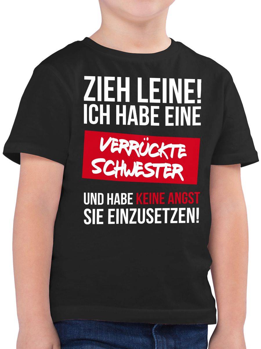 Shirtracer Zieh Leine Ich habe eine verrückte Schwester: Tshirt Rucksack Shirtracer