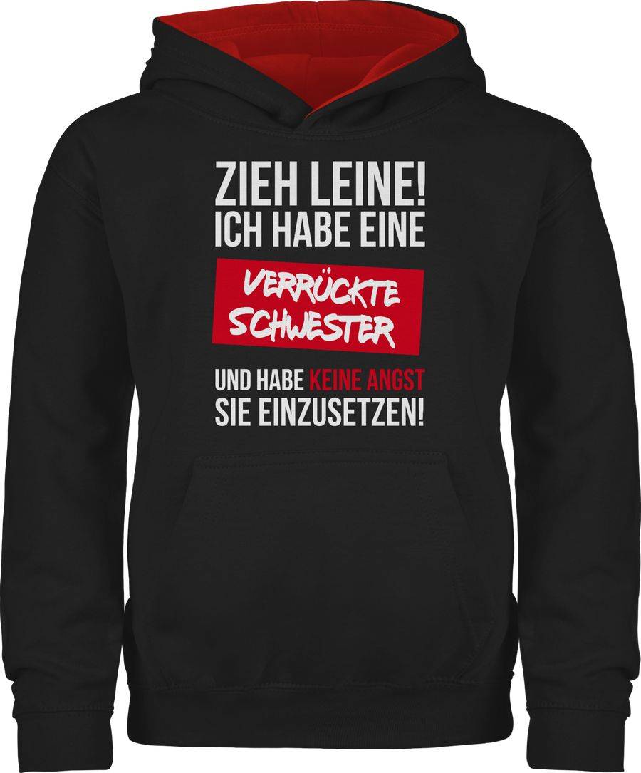 Shirtracer Zieh Leine Ich habe eine verrückte Schwester: Tshirt Rucksack Shirtracer