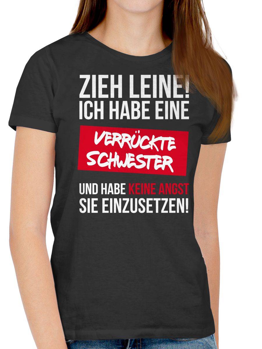 Shirtracer Zieh Leine Ich Habe Eine Verrückte Schwester: Tshirt Rucksack Shirtracer
