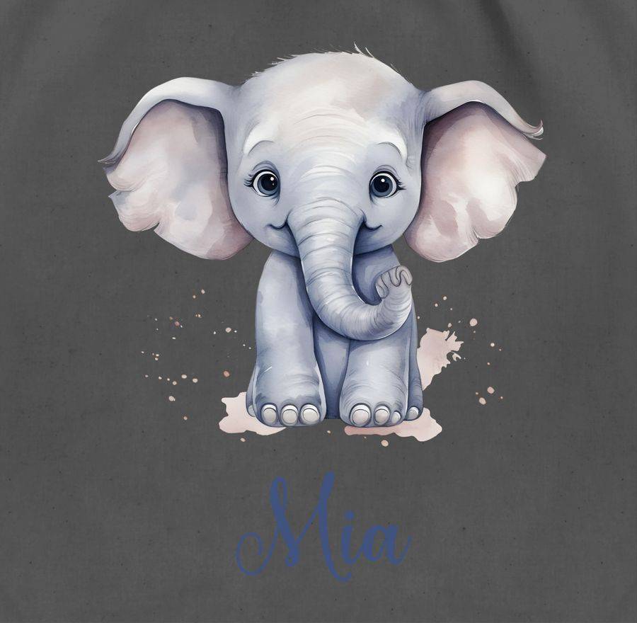 Shirtracer Zootiere - Elefant Dickhäuter Grauer Riese Rüsseltier: Tshirt Gym Bag Shirtracer