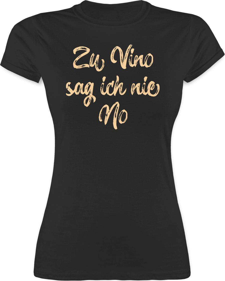 Shirtracer Zu Vino sag ich nie No Vintage cremeweiß Shirts & Mehr Shirtracer