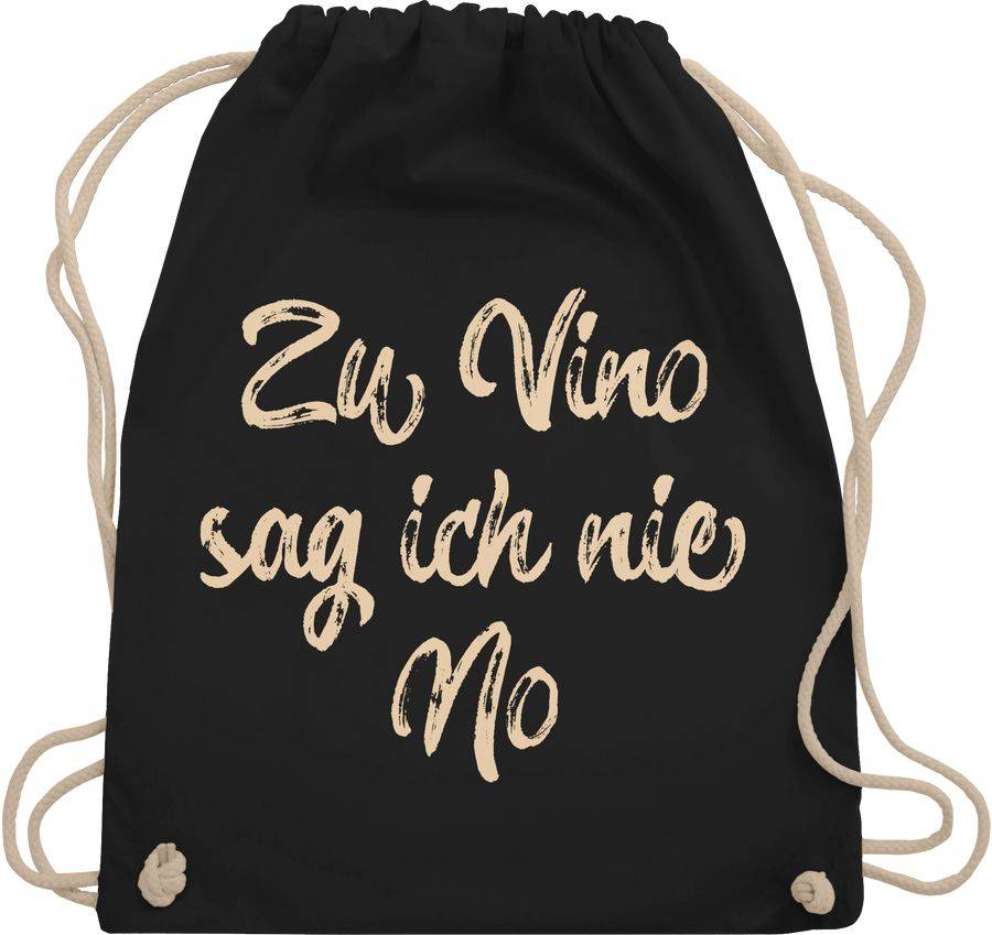 Shirtracer Zu Vino sag ich nie No Vintage cremeweiß Shirts & Mehr Shirtracer