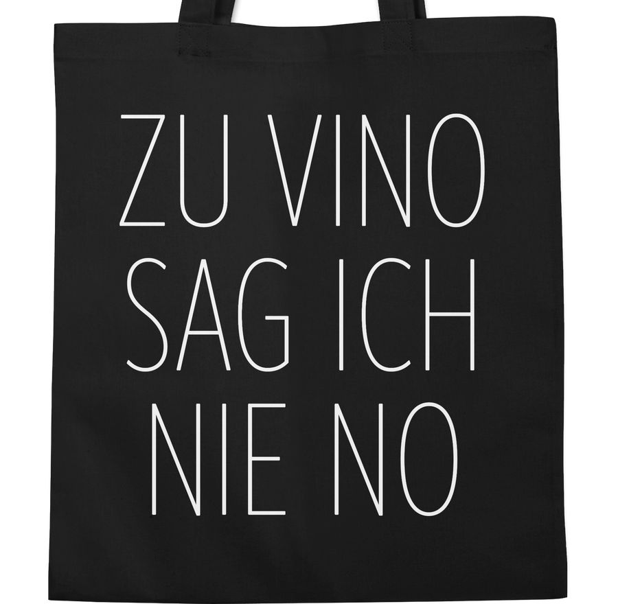 Shirtracer Zu Vino Sag Ich Nie No Weiß: Tshirt Gym Bag Shirtracer
