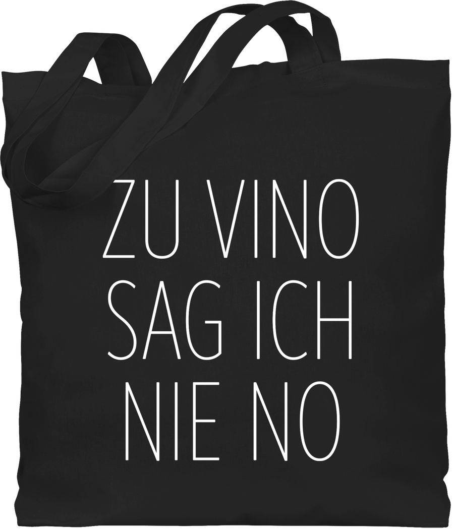 Shirtracer Zu Vino sag ich nie No weiß: Tshirt Gym Bag Shirtracer