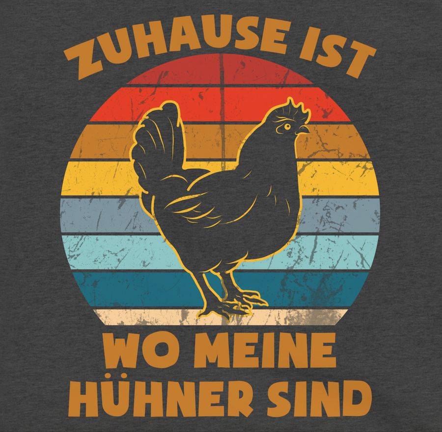 Shirtracer Zuhause Ist Wo Meine Hühner Sind - Henne Vintage: T-Shirt Turnbeutel Shirtracer