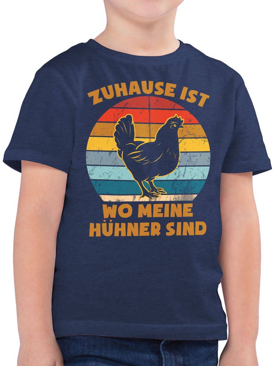 Shirtracer Zuhause ist wo meine Hühner sind - Henne Vintage: T-Shirt Turnbeutel Shirtracer
