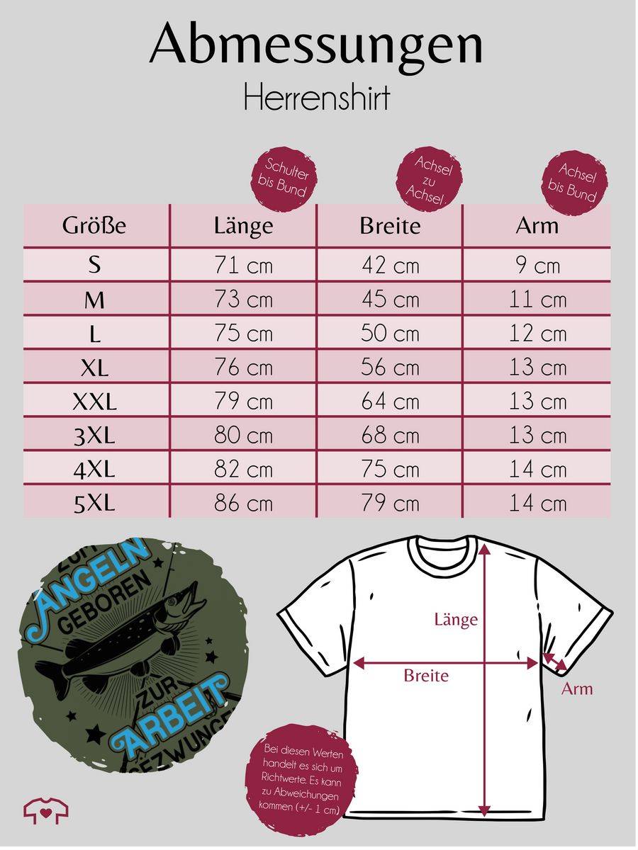 Shirtracer Zum Angeln Geboren - Zur Arbeit Gezwungen - Schwarz Shirts & Mehr Shirtracer