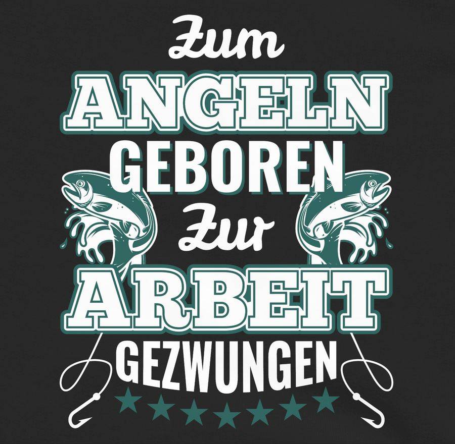 Shirtracer Zum Angeln Geboren Zur Arbeit Gezwungen: Tshirt Rucksack Shirtracer