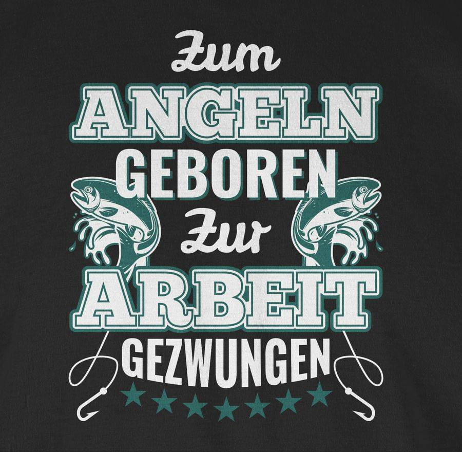 Shirtracer Zum Angeln Geboren Zur Arbeit Gezwungen: Tshirt Rucksack Shirtracer