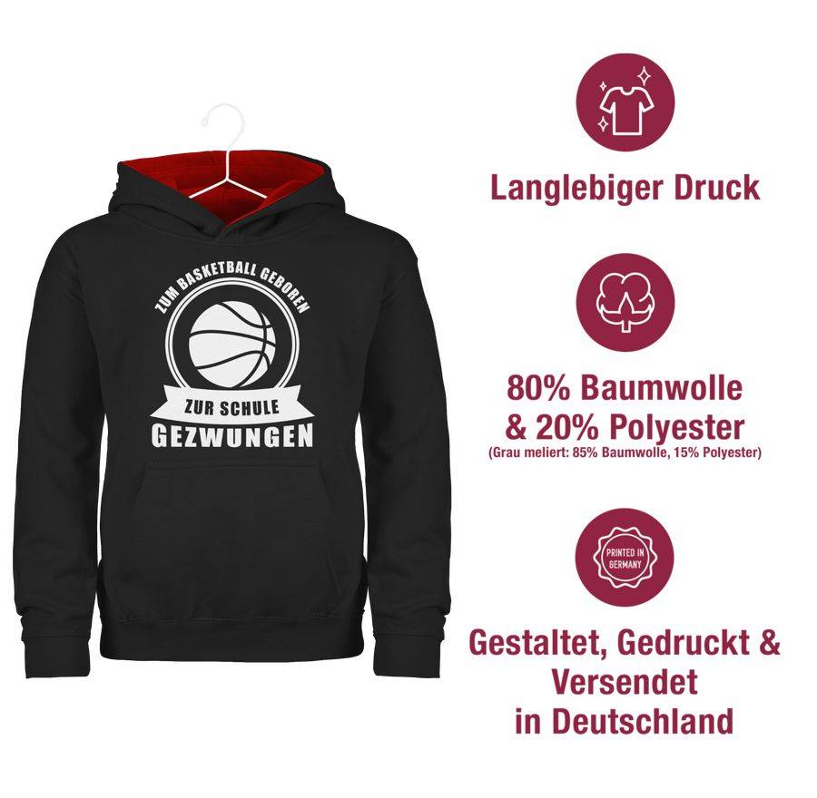 Shirtracer Zum Basketball Geboren Zur Schule Gezwungen: T-Shirt Gym Bag Shirtracer