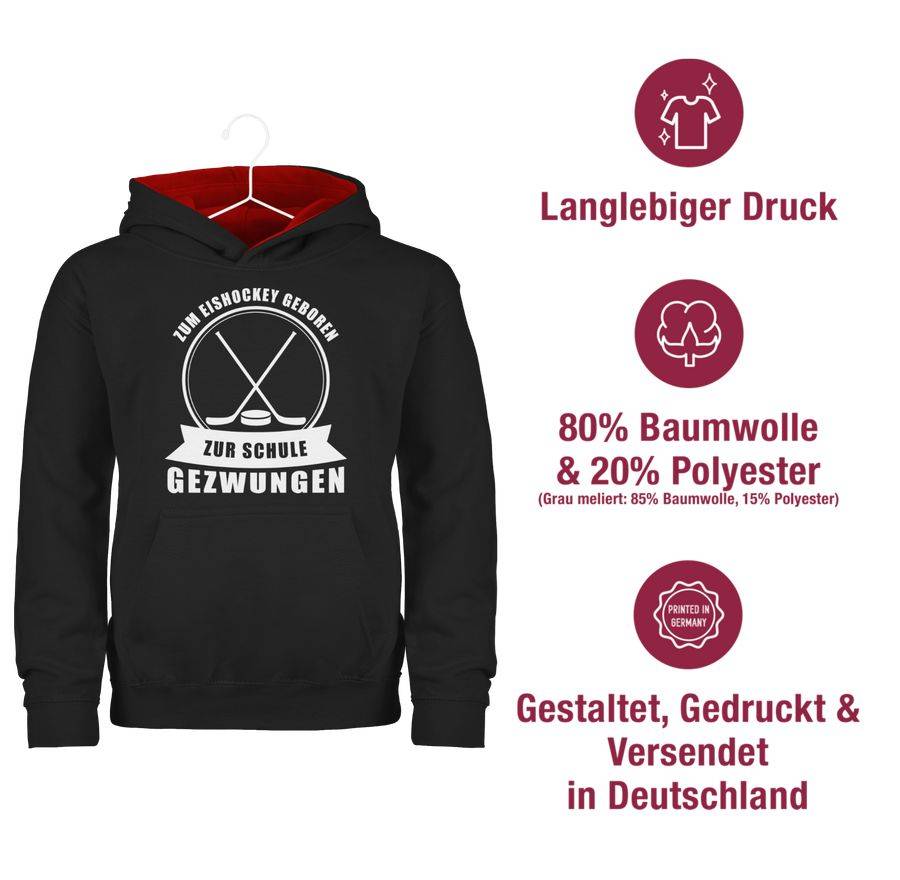 Shirtracer Zum Eishockey Geboren. Zur Schule Gezwungen Shirts & Mehr Shirtracer
