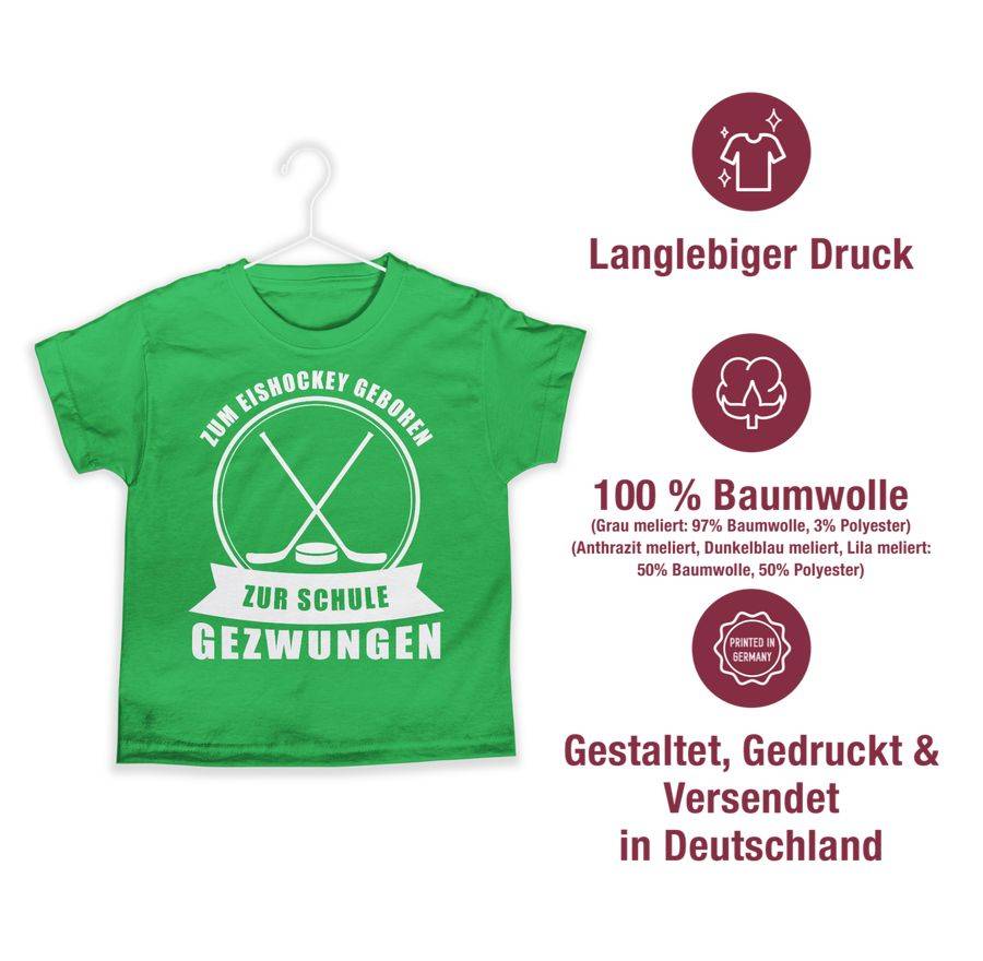 Shirtracer Zum Eishockey Geboren. Zur Schule Gezwungen Shirts & Mehr Shirtracer
