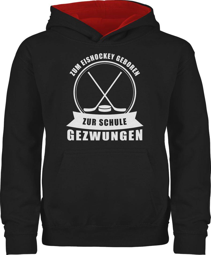 Shirtracer Zum Eishockey geboren. Zur Schule gezwungen Shirts & Mehr Shirtracer