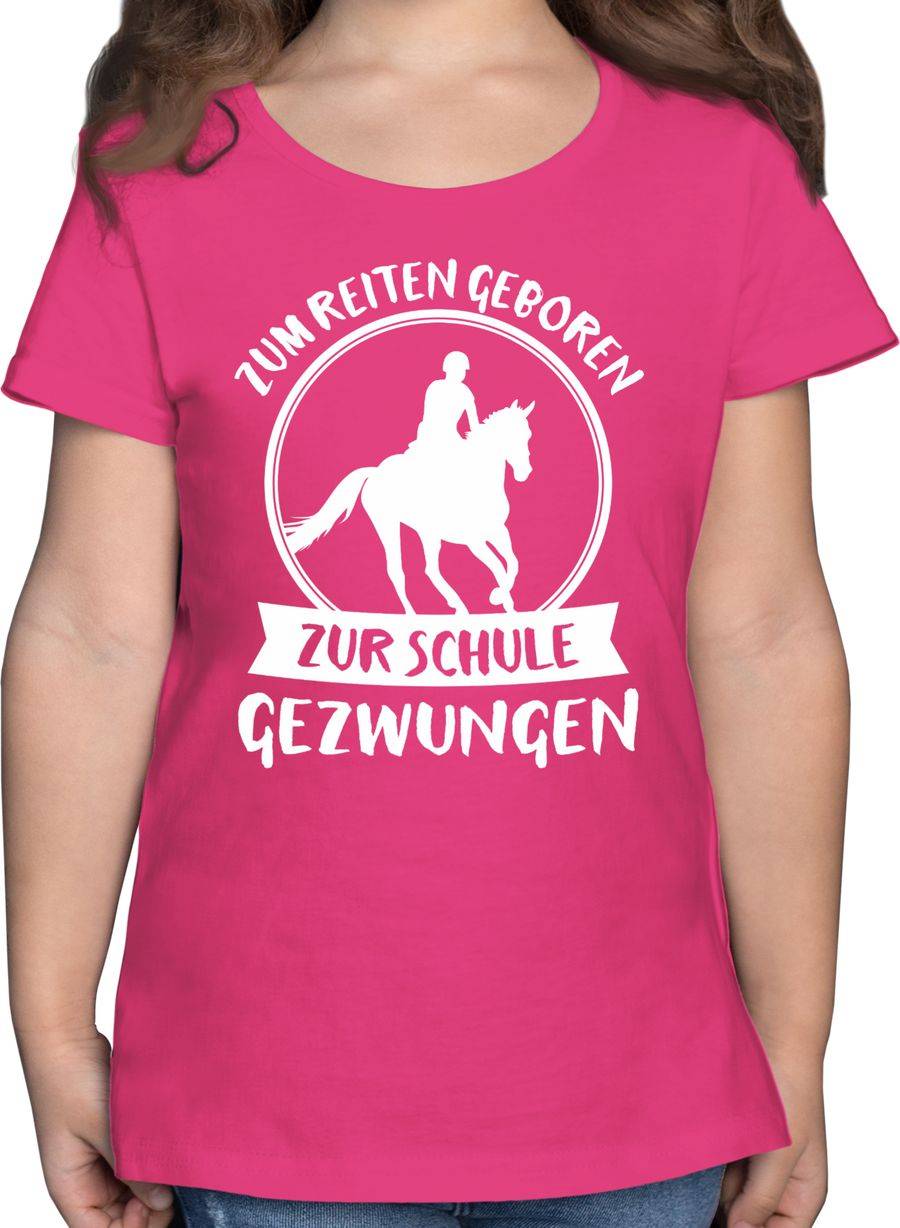 Shirtracer Zum Reiten geboren zur Schule gezwungen: Tshirt Gym Bag Shirtracer