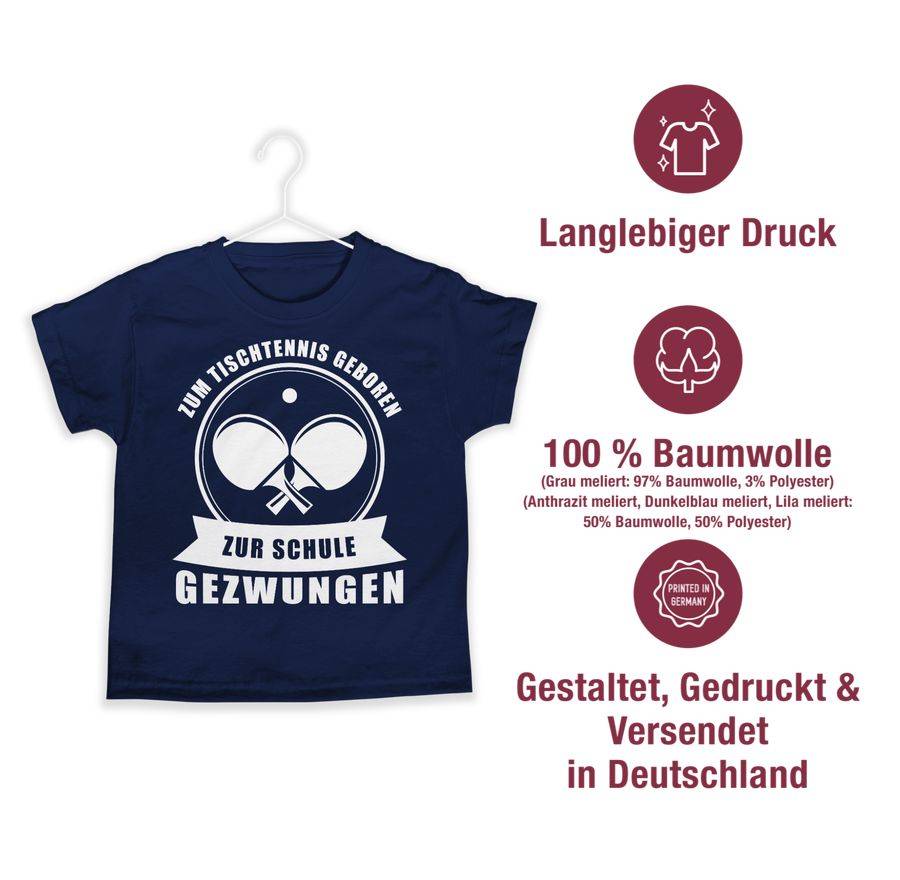 Shirtracer Zum Tischtennis Geboren. Zur Schule Gezwungen Shirts & Mehr Shirtracer
