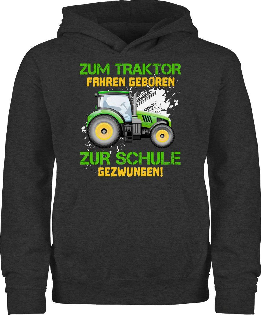 Shirtracer Zum Traktor fahren geboren zur Schule gezwungen bunt Shirts & Mehr Shirtracer