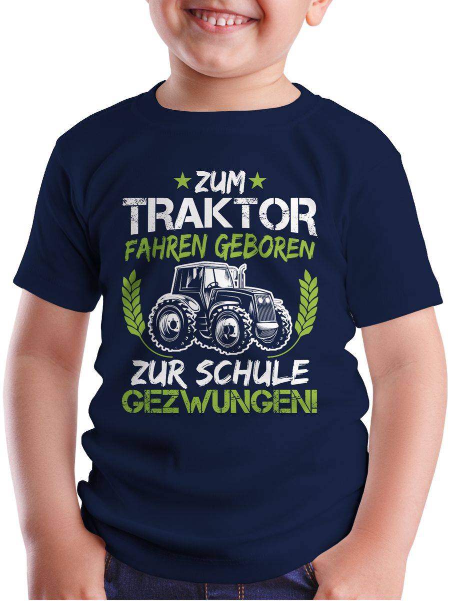 Shirtracer Zum Traktor Fahren Geboren Zur Schule Gezwungen Grün/Weiß: Tshirt Rucksack Shirtracer