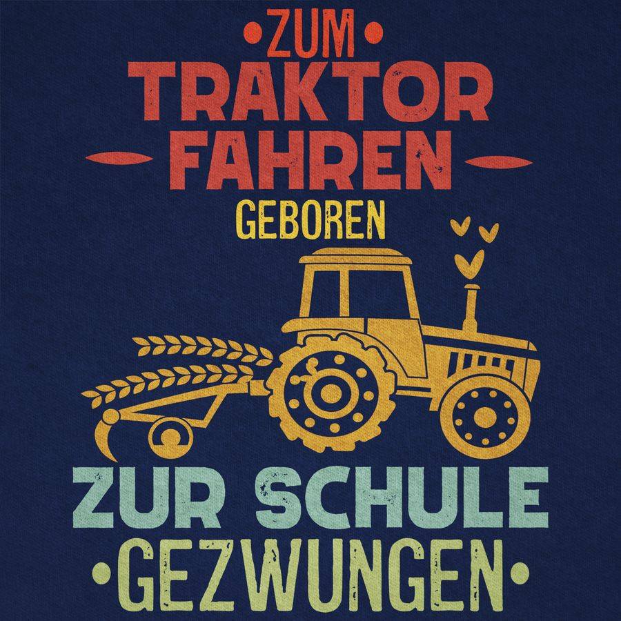 Shirtracer Zum Traktor Fahren Geboren Zur Schule Gezwungen Vintage: Tshirt Gym Bag Shirtracer
