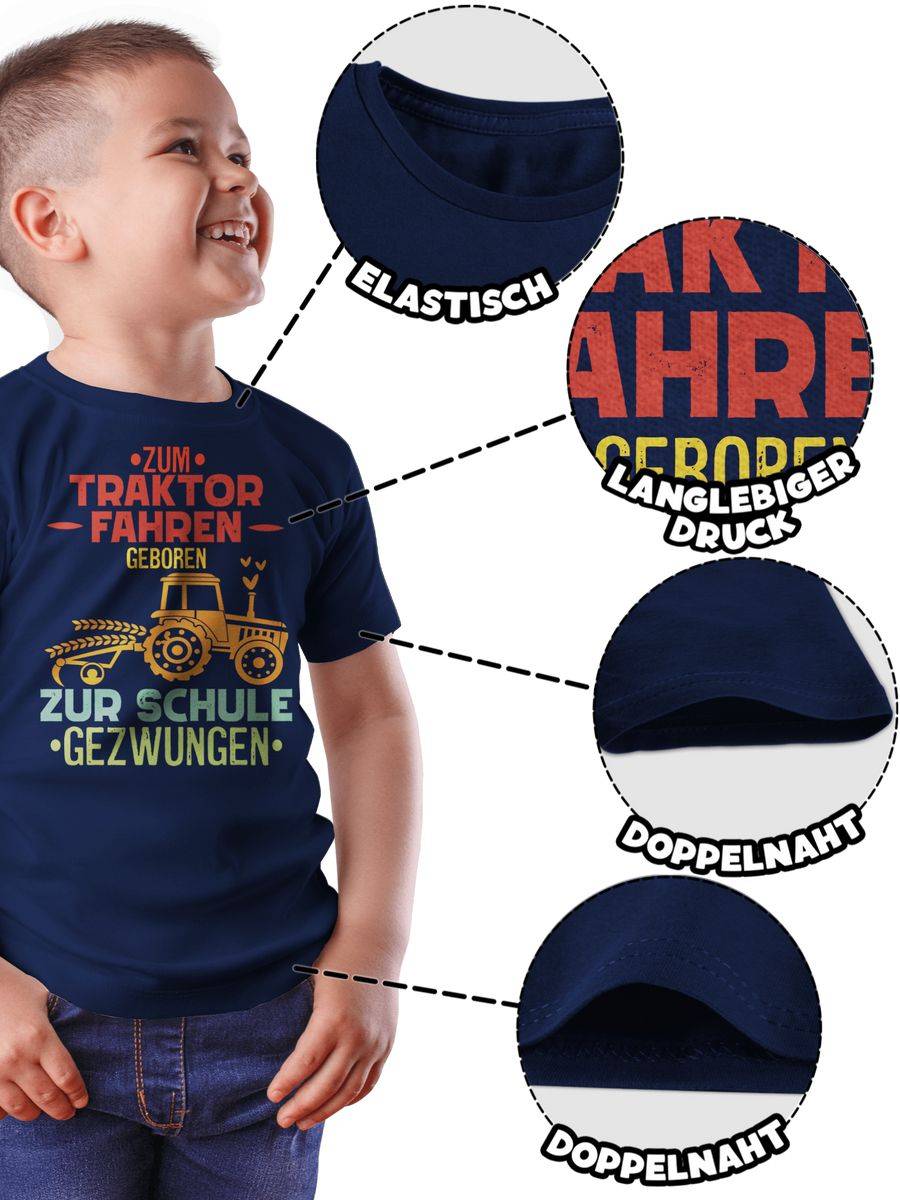 Shirtracer Zum Traktor Fahren Geboren Zur Schule Gezwungen Vintage: Tshirt Gym Bag Shirtracer