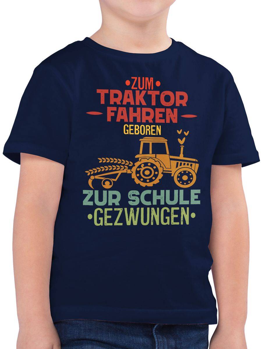Shirtracer Zum Traktor fahren geboren zur Schule gezwungen Vintage: Tshirt Gym Bag Shirtracer