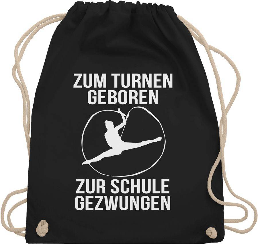 Shirtracer Zum turnen geboren Silhouette: T-Shirt Gym Bag Shirtracer