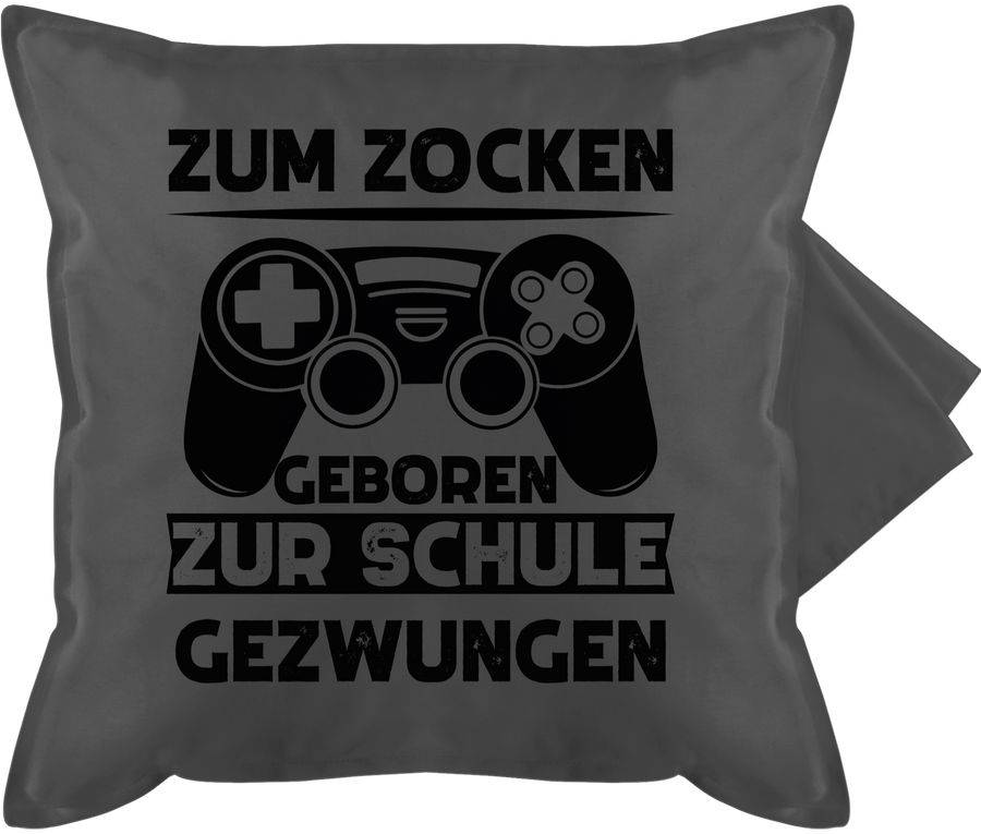 Shirtracer Zum zocken geboren zur Schule gezwungen schwarz Shirts & Mehr Shirtracer
