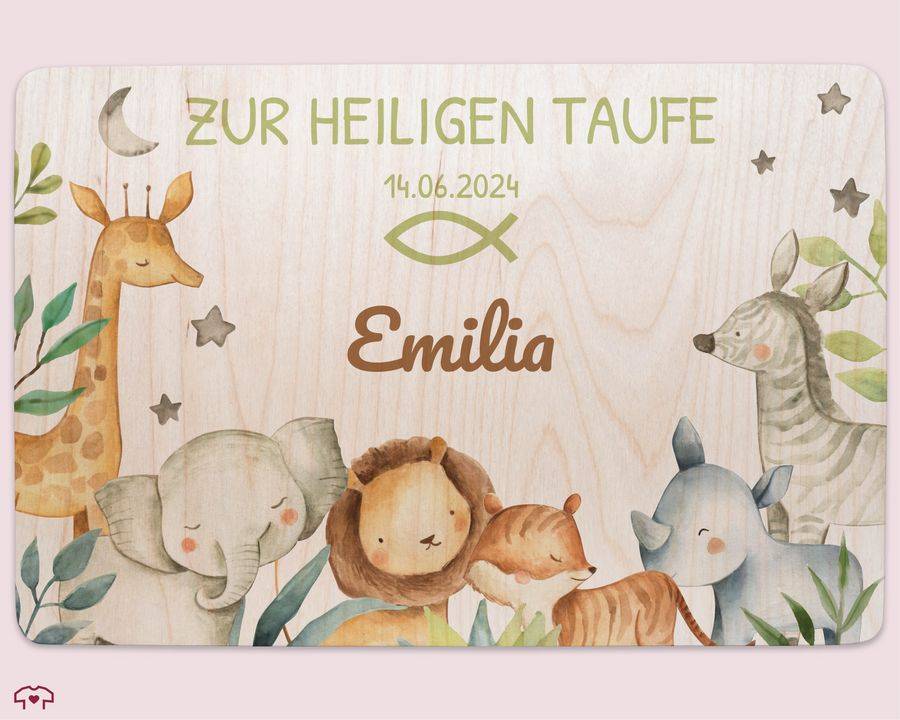 Shirtracer Zur Heiligen Taufe Taufandenken Box Tauf Erinnerungskiste Taufgeschenk Holzbox Taufaufbewahrungsbox Shirtracer