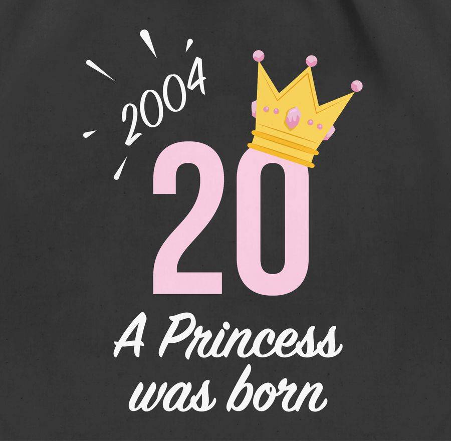 Shirtracer Zwanzigster Mädchen Princess 2004: Tshirt Turnbeutel Shirtracer