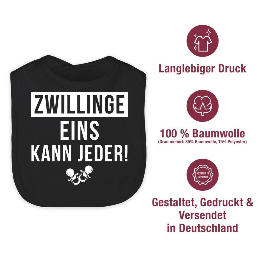 Shirtracer Zwillinge - EINS Kann Jeder: Tshirt Rucksack Shirtracer