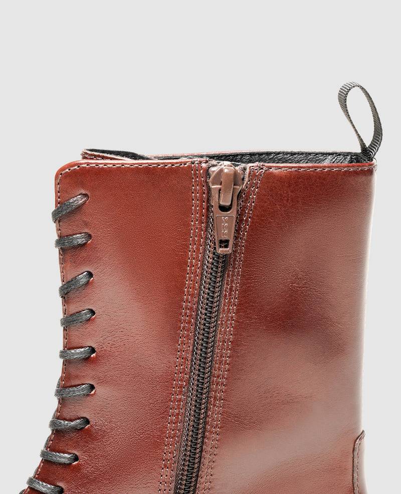 Shoepassion Angesagter, Robuster Glattleder-Schnürboot Für Damen Vagabond Shoepassion