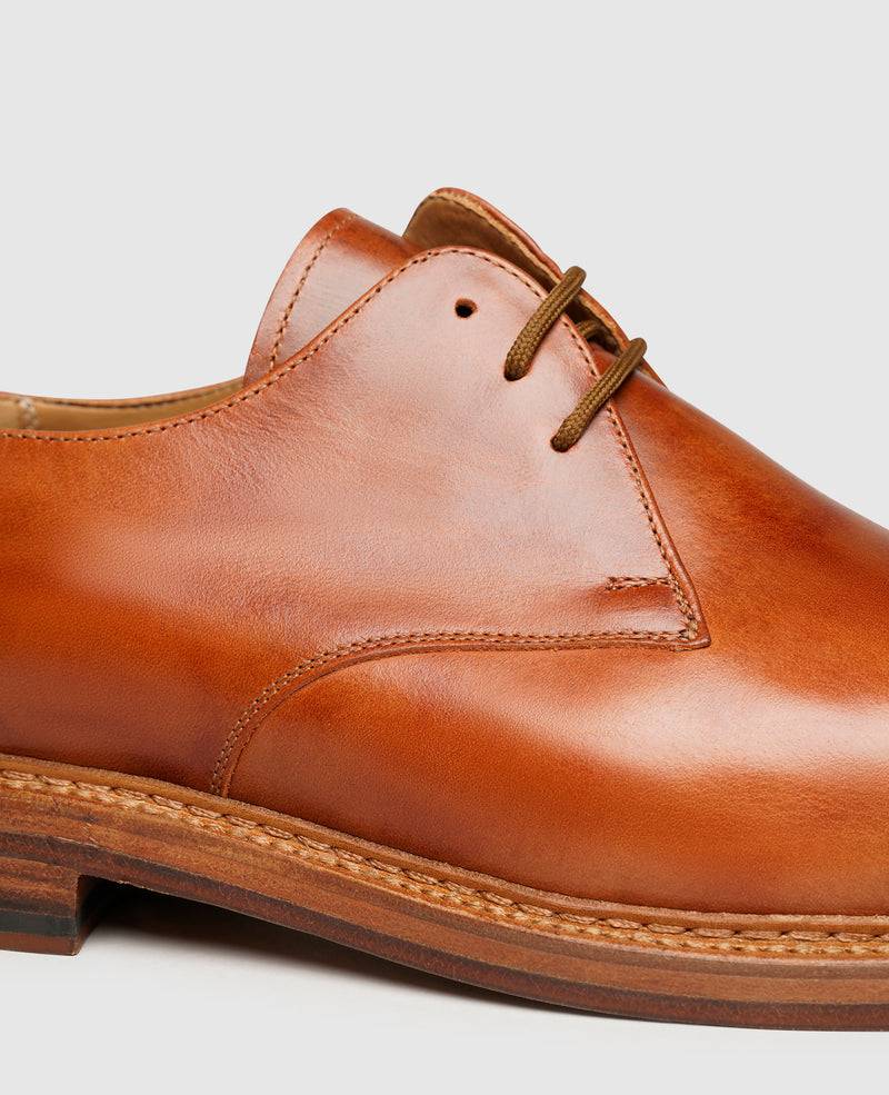 Shoepassion Buda Plain MA Derby In Amber - Heinrich Dinkelacker Shoepassion