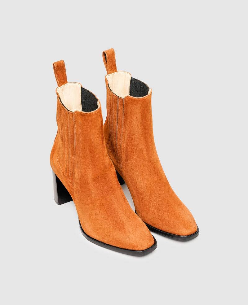 Shoepassion Chelsea Boot Mit Absatz Für Damen Aus Ziegenvelours |Henry Stevens Shoepassion