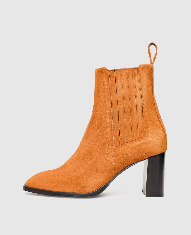 Shoepassion Chelsea Boot mit Absatz für Damen aus Ziegenvelours |Henry Stevens Shoepassion