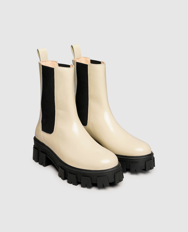 Shoepassion Chelsea-Boots Aus Glattleder Mit Plateausohle Für Damen N91 Shoepassion