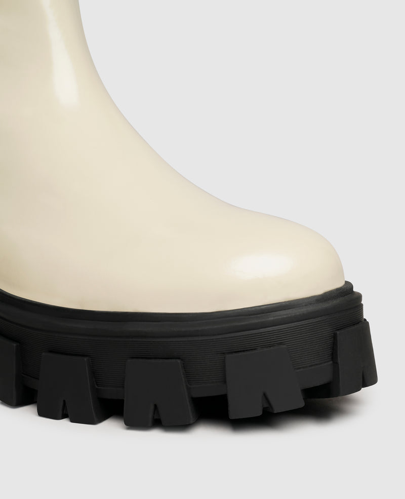 Shoepassion Chelsea-Boots Aus Glattleder Mit Plateausohle Für Damen N91 Shoepassion