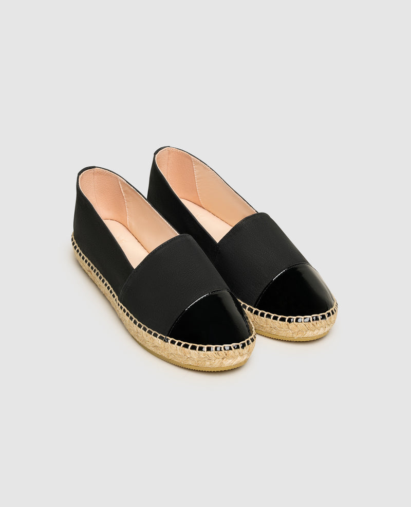 Shoepassion Damen-Espadrilles Aus Nubuk Und Lackleder Henry Stevens Shoepassion