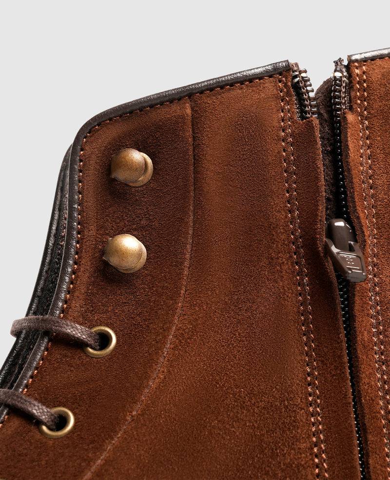 Shoepassion Durchgenähte Herren-Schnürboots Aus Velours Henry Stevens Shoepassion