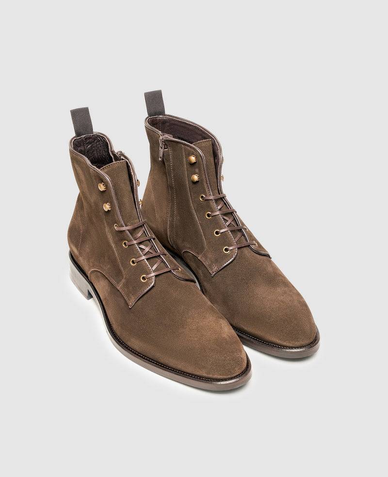 Shoepassion Durchgenähte Herren-Schnürboots Aus Velours Henry Stevens Shoepassion