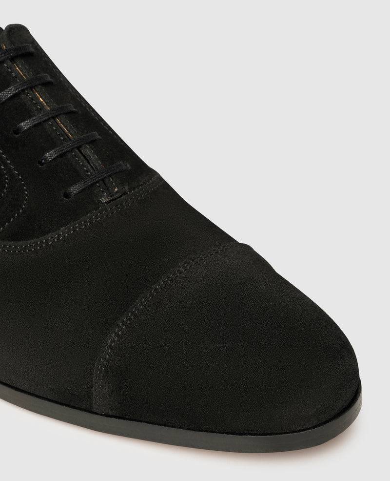 Shoepassion Dynamische Captoe Oxford Herrenschuhe Aus Samtigem Velours Shoepassion