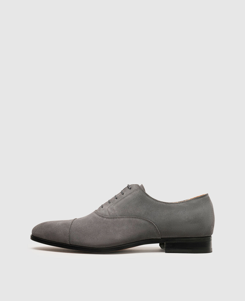 Shoepassion Dynamische Captoe Oxford Herrenschuhe aus samtigem Velours Shoepassion
