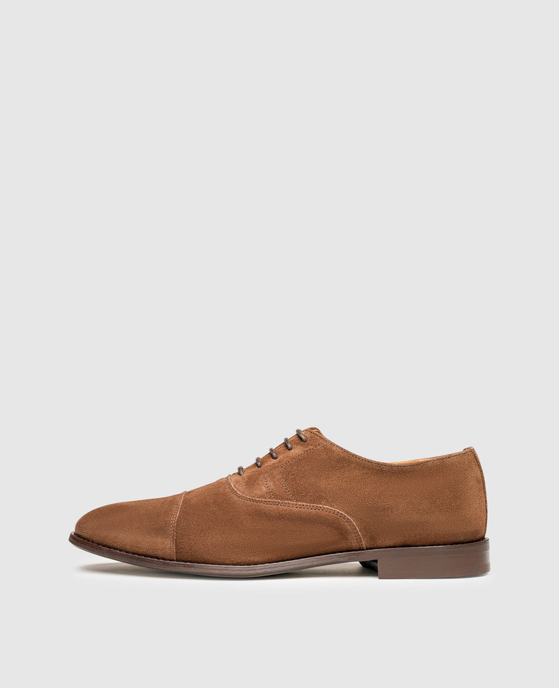 Shoepassion Dynamischer Captoe Oxford aus Velours Henry Stevens Shoepassion