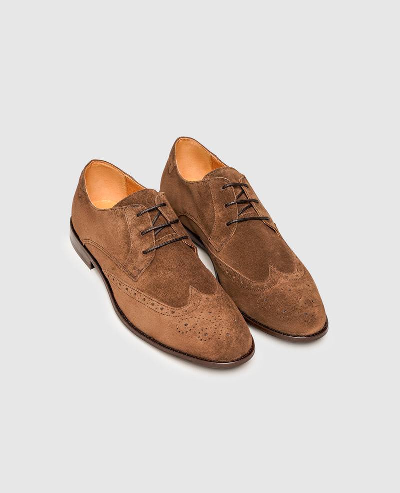 Shoepassion Dynamischer Full-Brogue Derby Aus Velours Henry Stevens Shoepassion