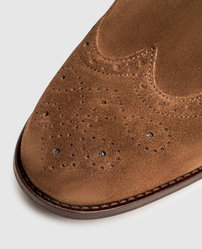 Shoepassion Dynamischer Full-Brogue Derby Aus Velours Henry Stevens Shoepassion