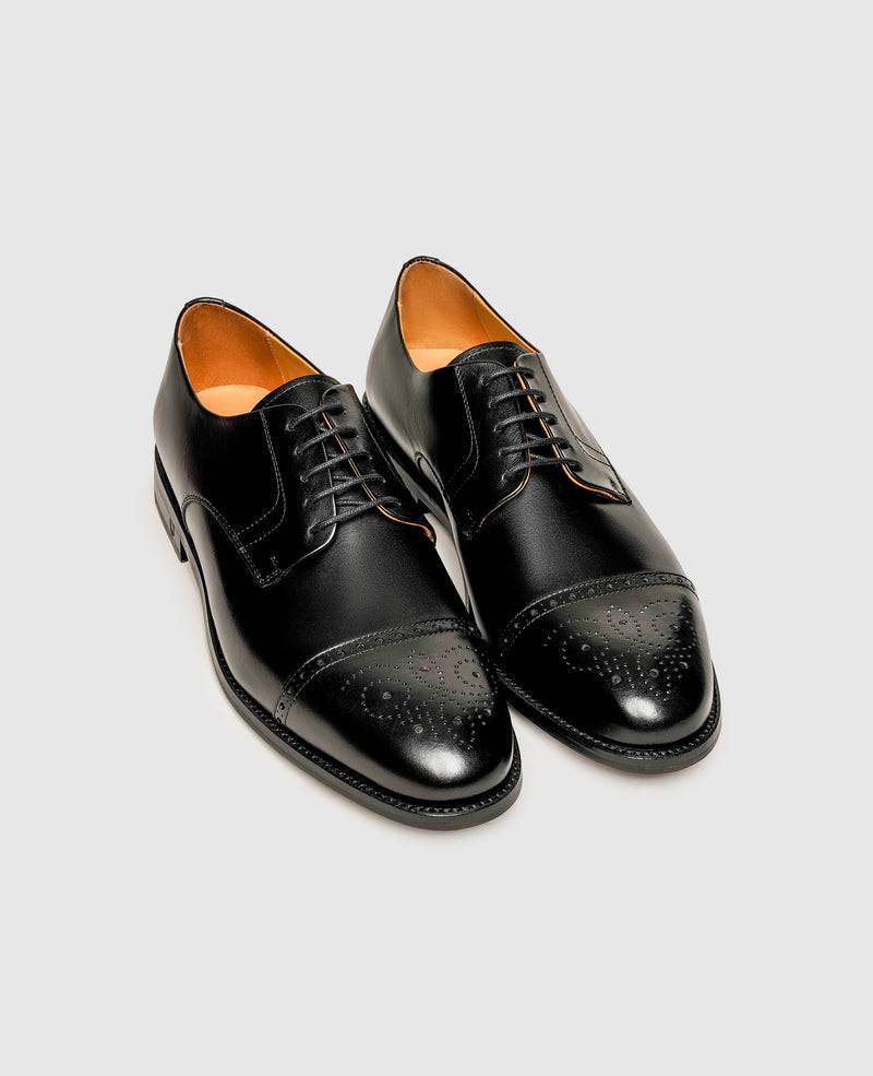 Shoepassion Elegante Half-Brogue Derby Herrenschuhe Aus Edlem Leder Shoepassion