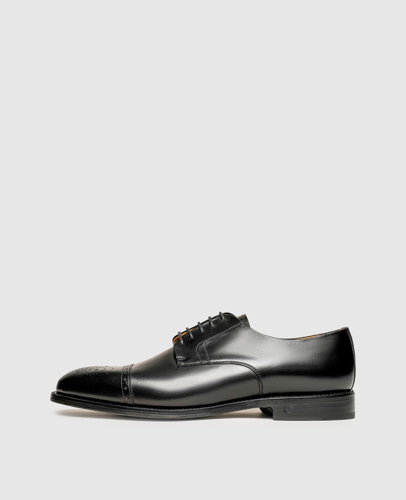 Shoepassion Elegante Half-Brogue Derby Herrenschuhe aus edlem Leder Shoepassion