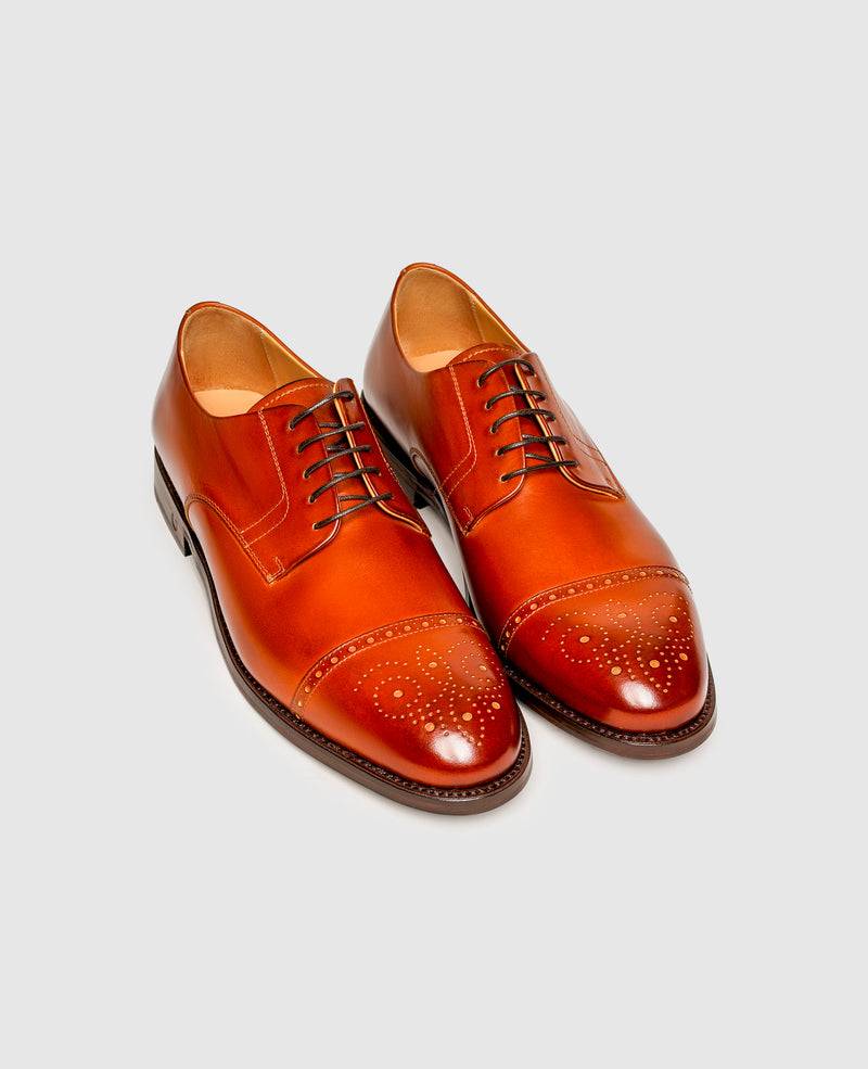 Shoepassion Elegante Half-Brogue Derby Herrenschuhe Aus Edlem Leder Shoepassion