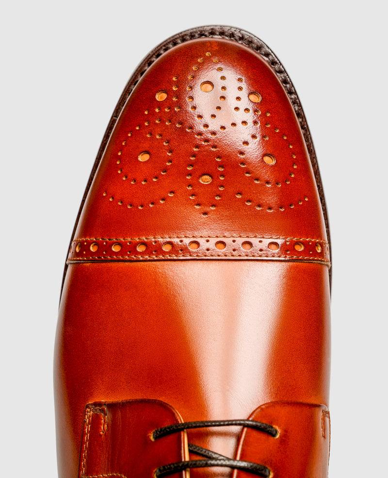 Shoepassion Elegante Half-Brogue Derby Herrenschuhe Aus Edlem Leder Shoepassion